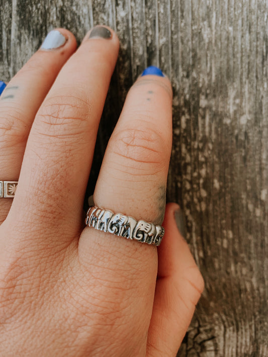 Sterling Silver Elephant Wrapped Ring