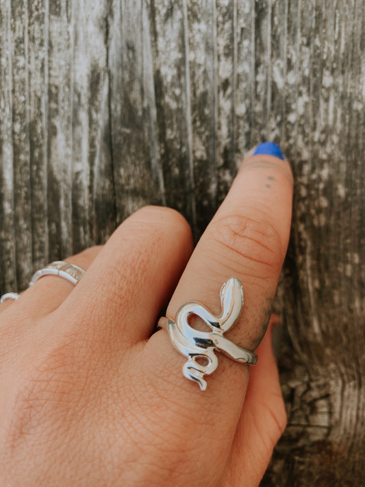 Sterling Silver Snake Ring