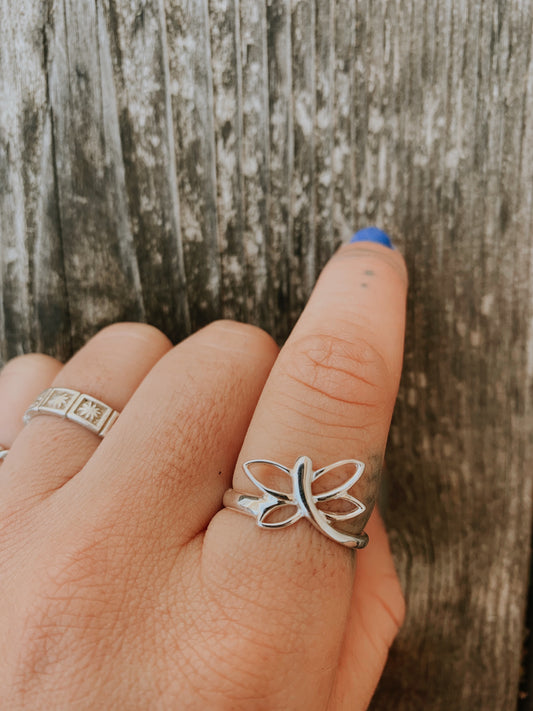 Sterling Silver Dragonfly Ring