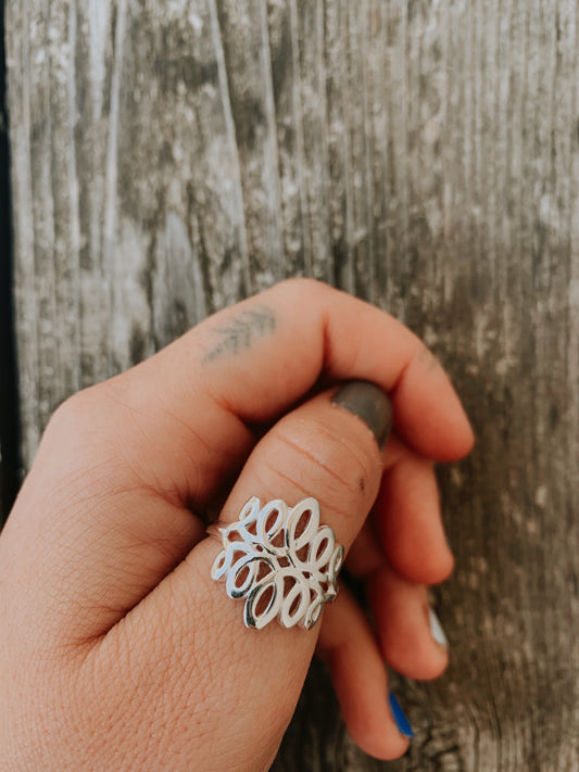 Sterling Silver Woven Karma Ring