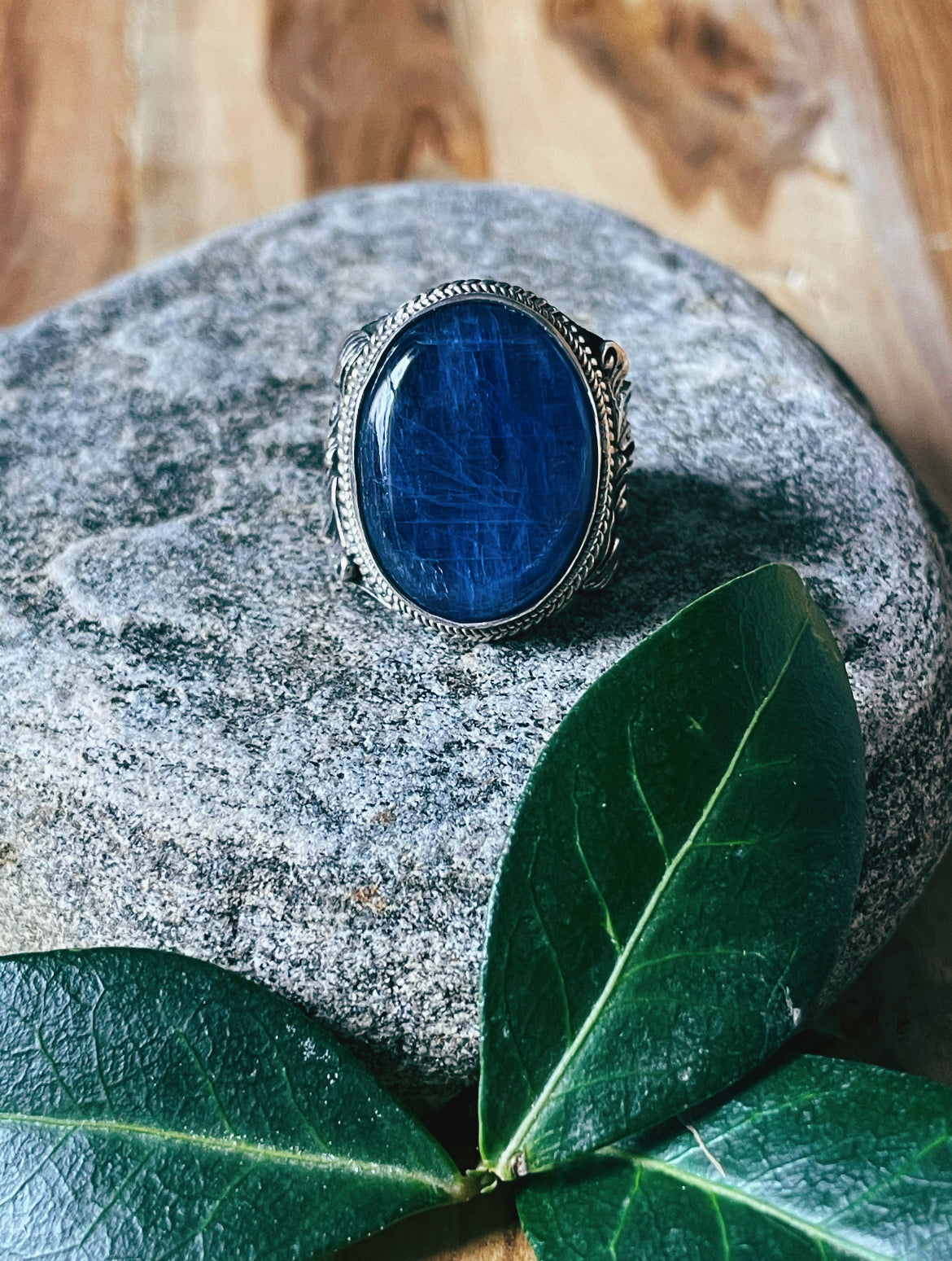 Ancestor Channeller Blue Kyanite Ring (size 6)