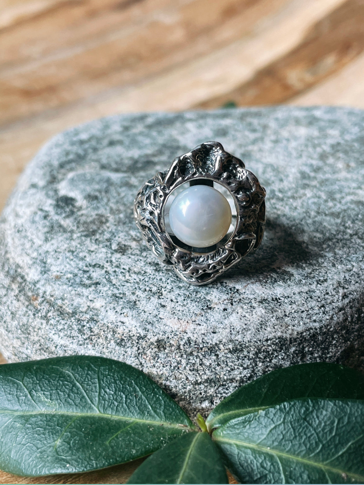 Intricate Pearl Ring