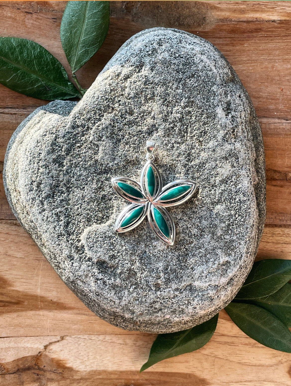 Flower Malachite Pendant