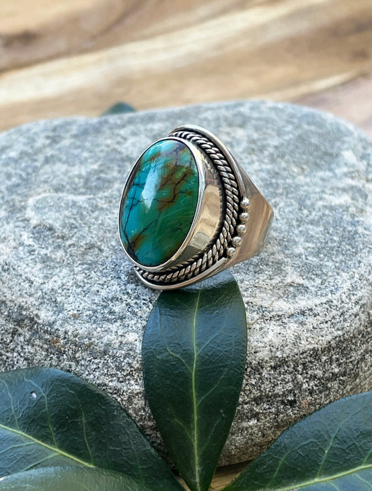 African Turquoise Ring (Size 8)