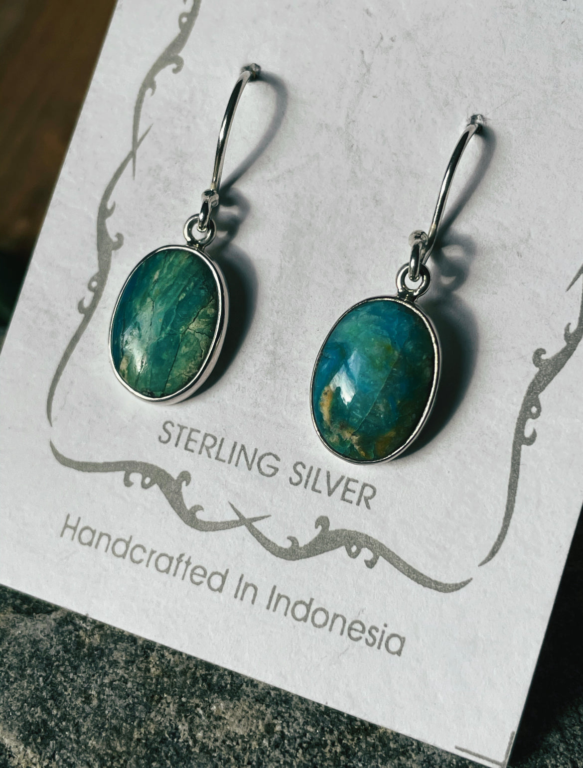 Small Oval Peruvian Opal Earrings