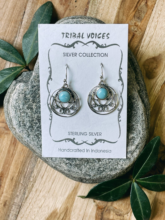 Larimar Dangle Earrings