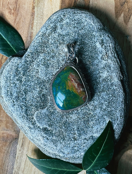 Amazonian-Jungle Peruvian Opal Pendant