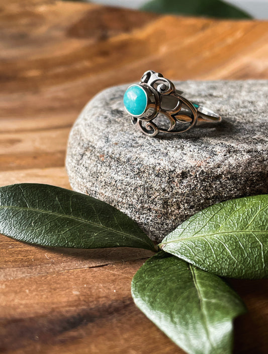 Ocean Essence Amazonite Ring (size 8)