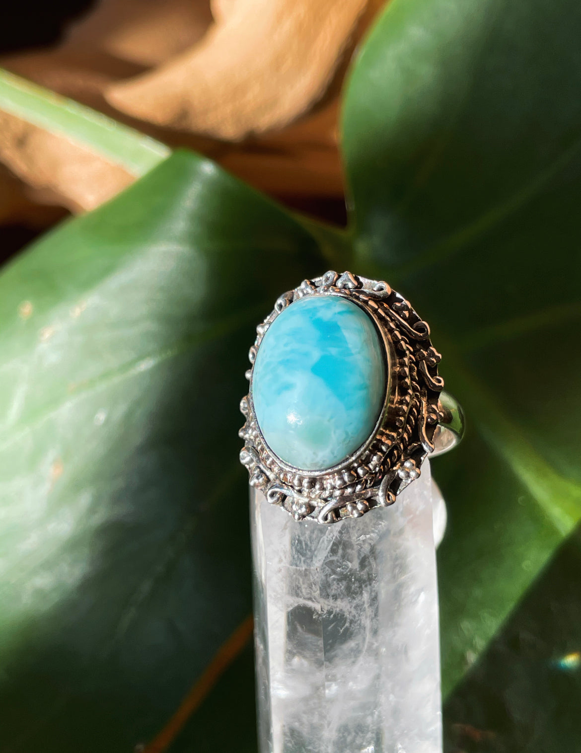 Ageless Larimar Ring (Size 8)