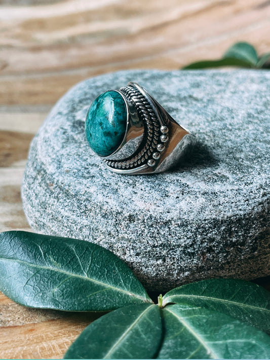 The Musician's Inspiration Chrysocolla Ring