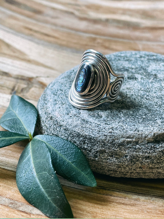 Whirlpool Abalone Ring