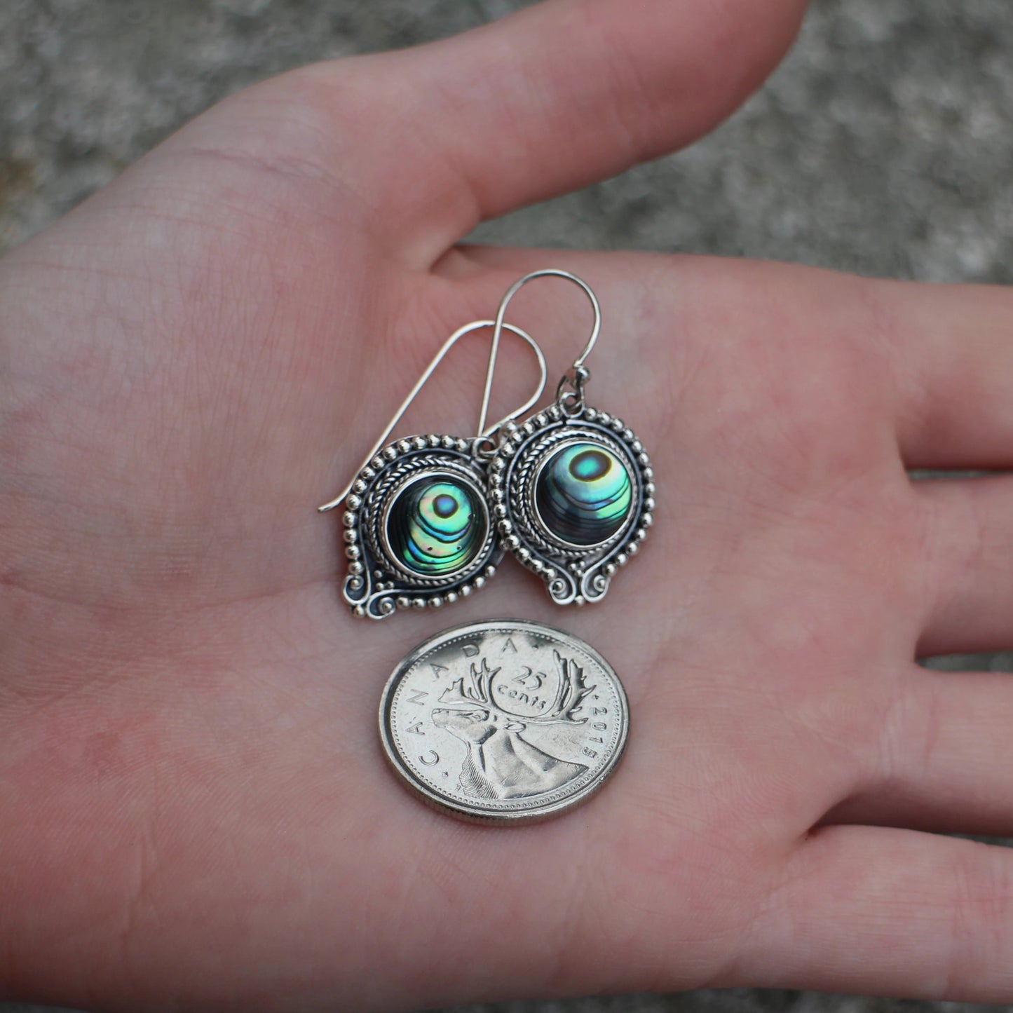 Abalone Dangle Earrings