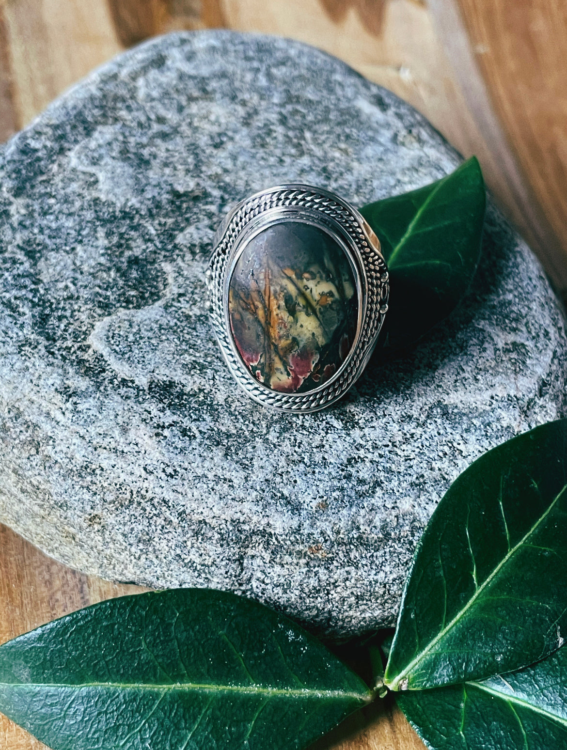 Mother Nurture Jasper Ring (Size 9)