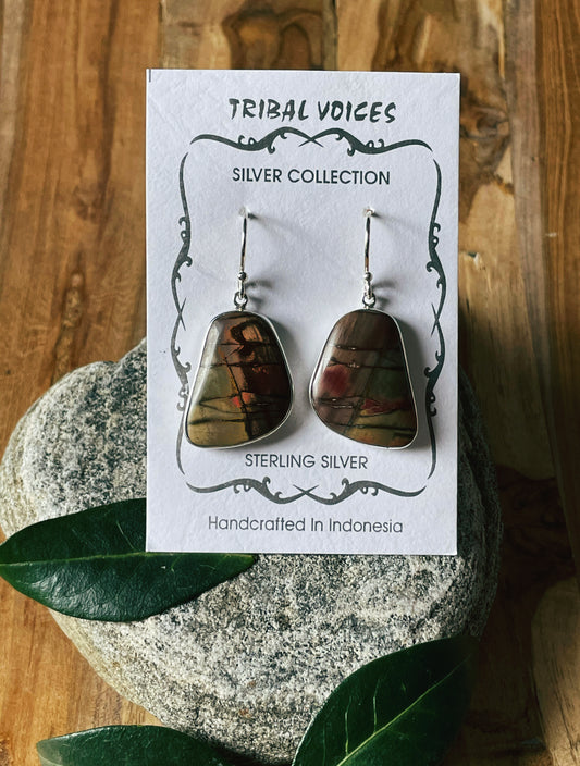 Freeform Jasper Dangles