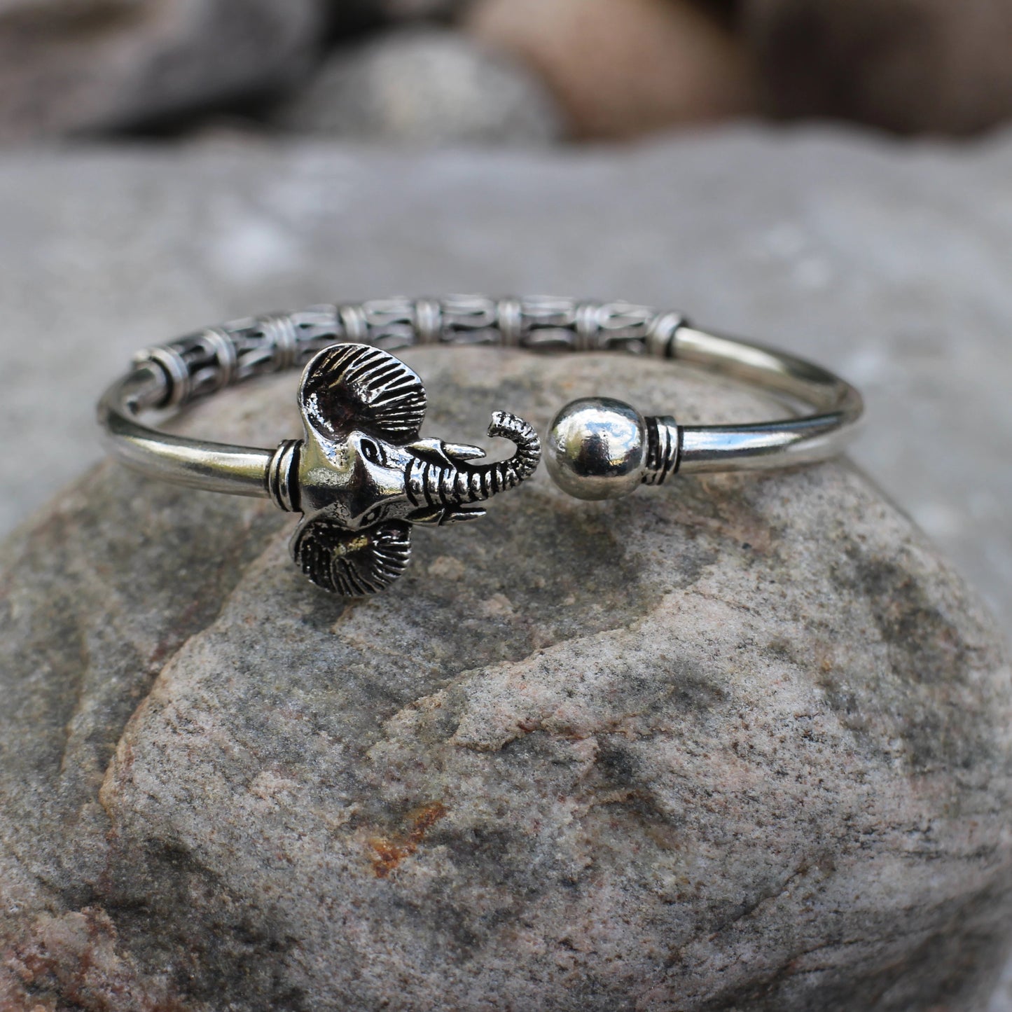 Silver Elephant Bracelet