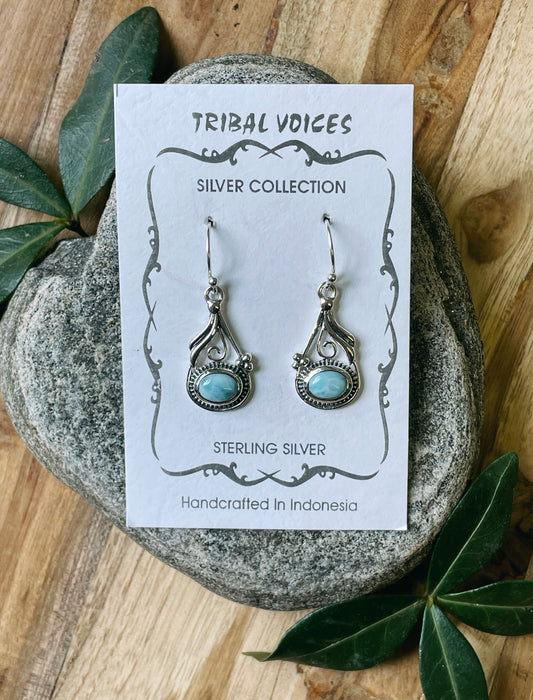 Larimar Dangle Earrings