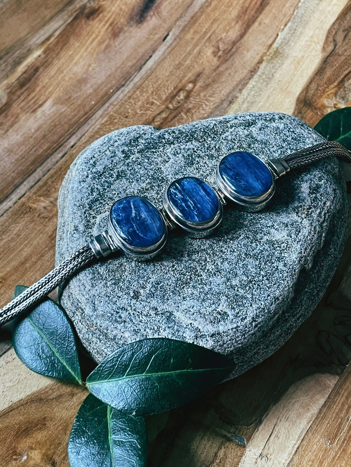 Three Stone Kyanite Bracelet