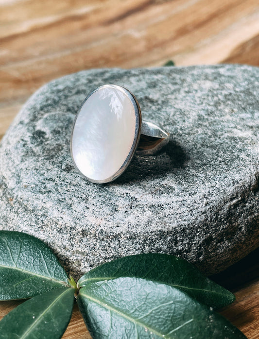 Mother of Pearl Ring- Ocean Tide