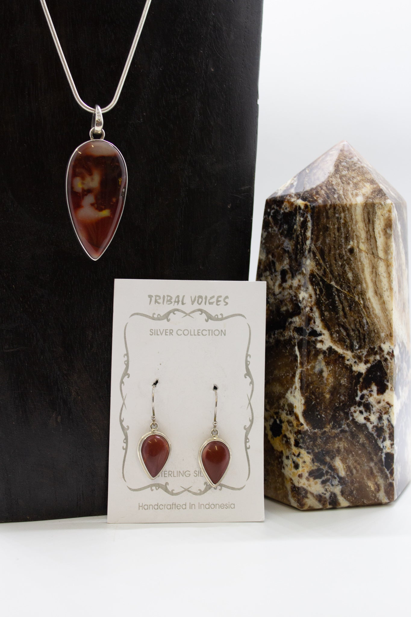 Mookaite Teardrop Jewelry Set