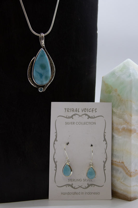 Larimar Jewelry Set