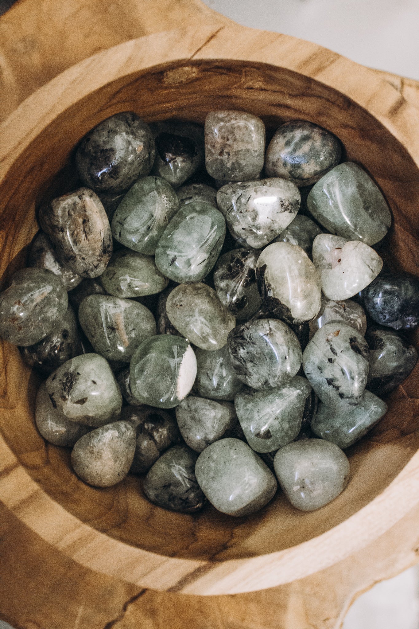 Tumbled Green Prehnite