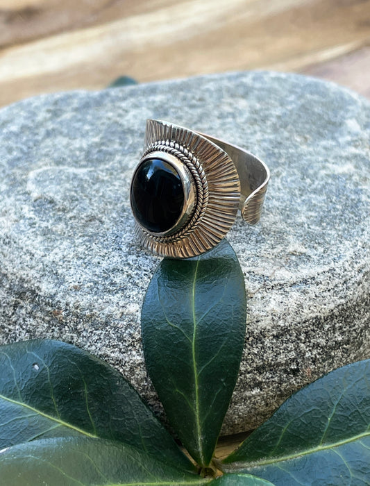 Wrapped Warrior Onyx Ring