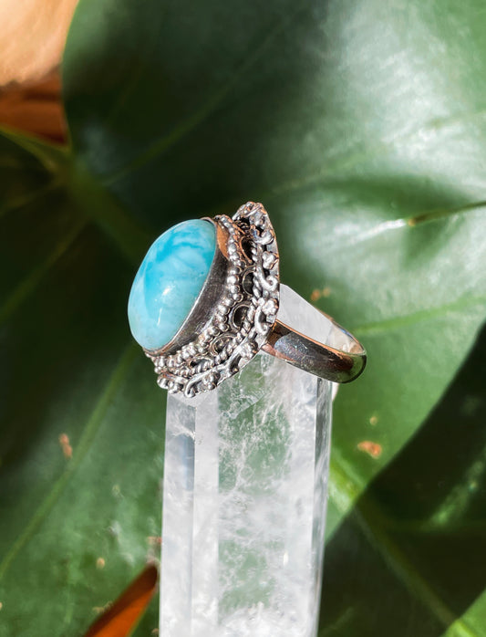 Ageless Larimar Ring (Size 8)