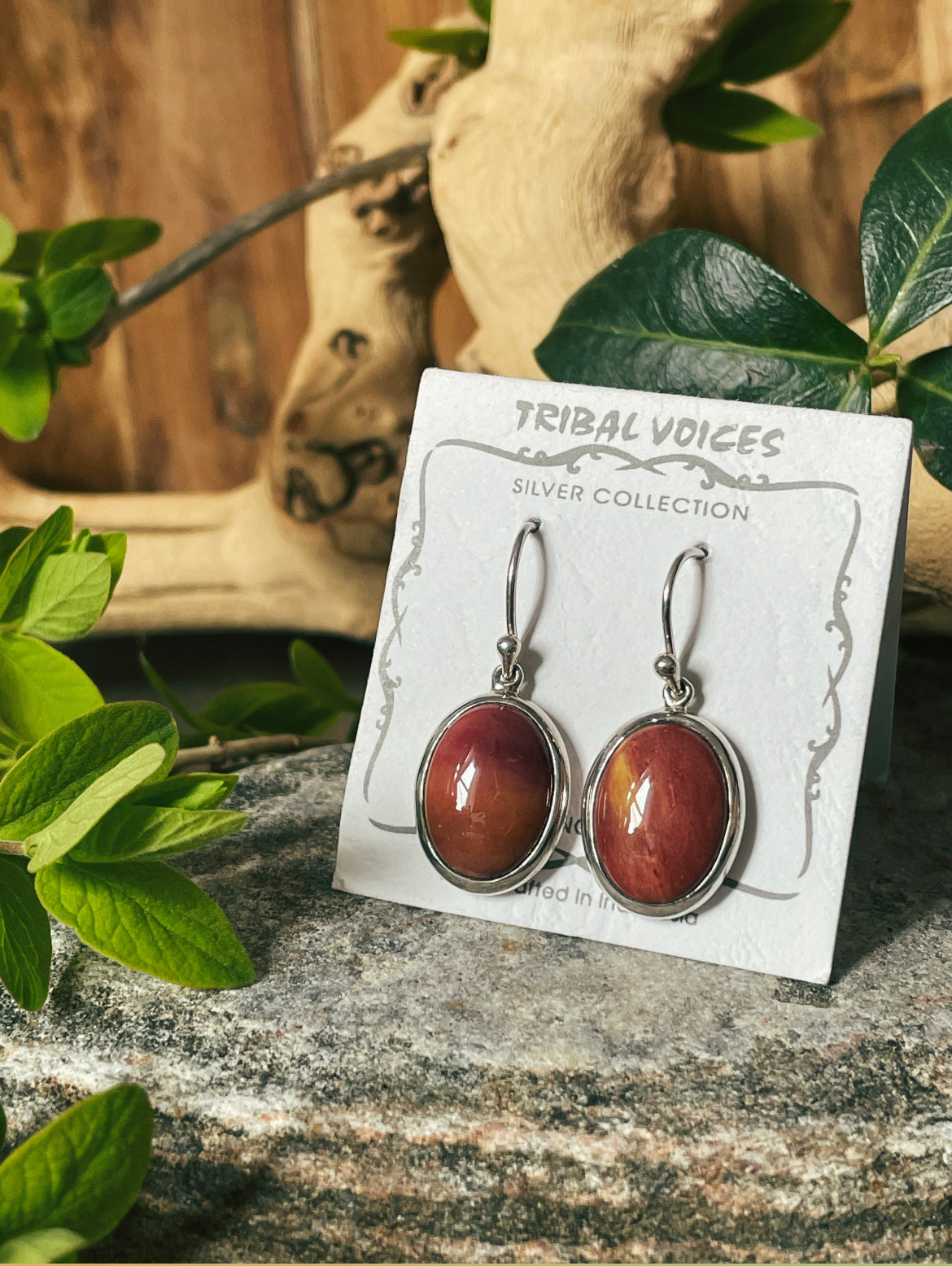 Soft Mauve Mookaite Dangle Earrings