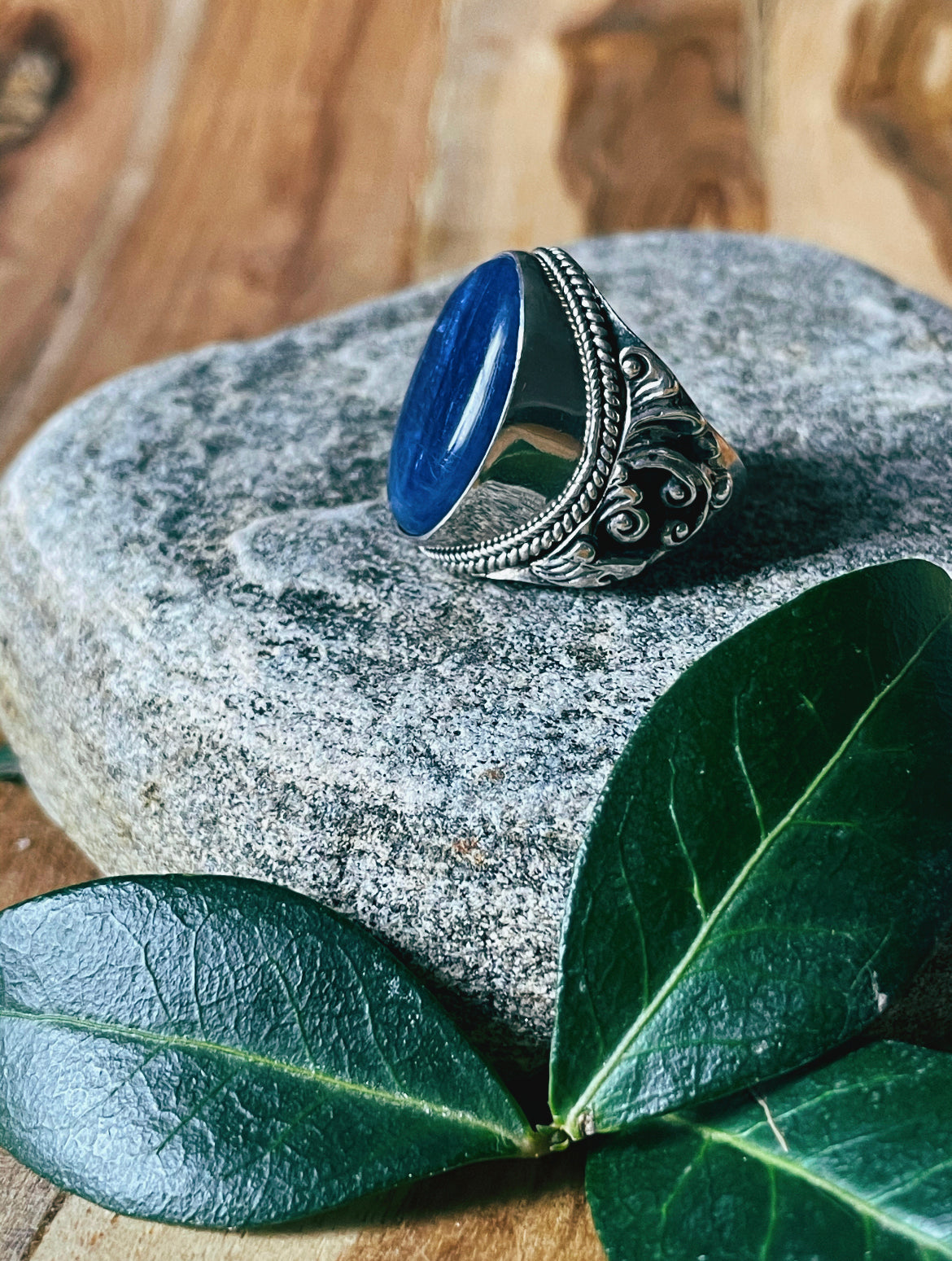 Ancestor Channeller Blue Kyanite Ring (size 6)