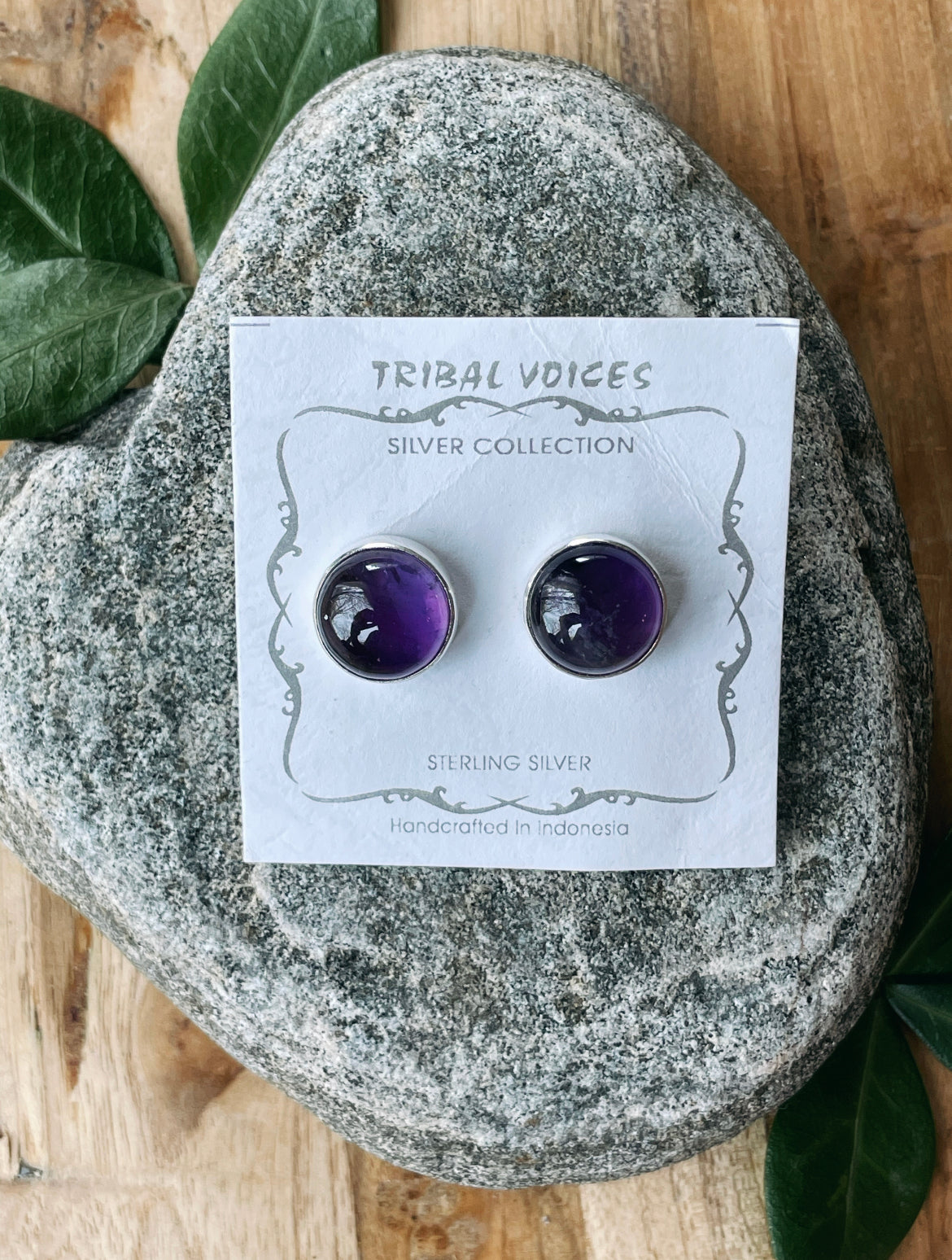 Deep Purple Amethyst Studs