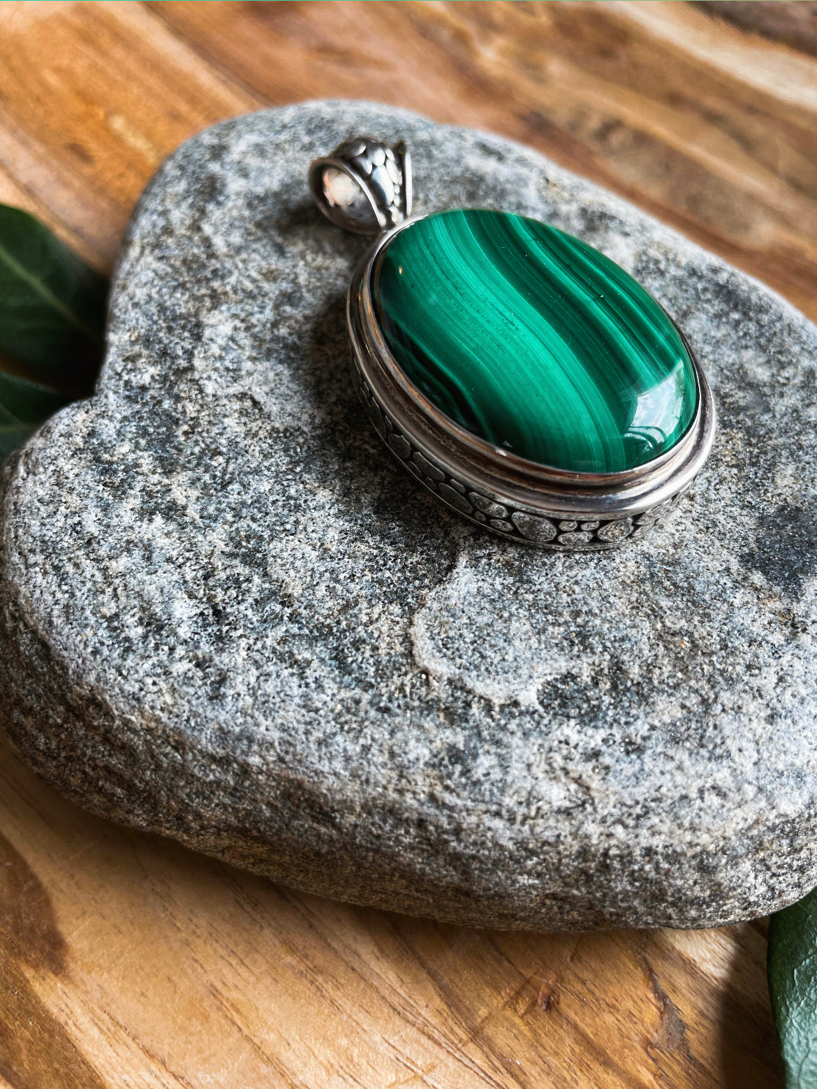 Heart Chakra Malachite Pendant