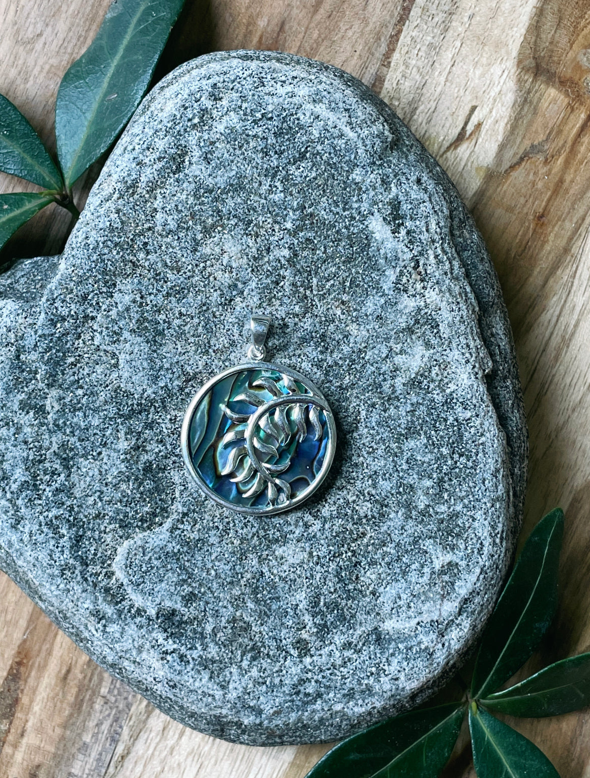 Fern Abalone Pendant