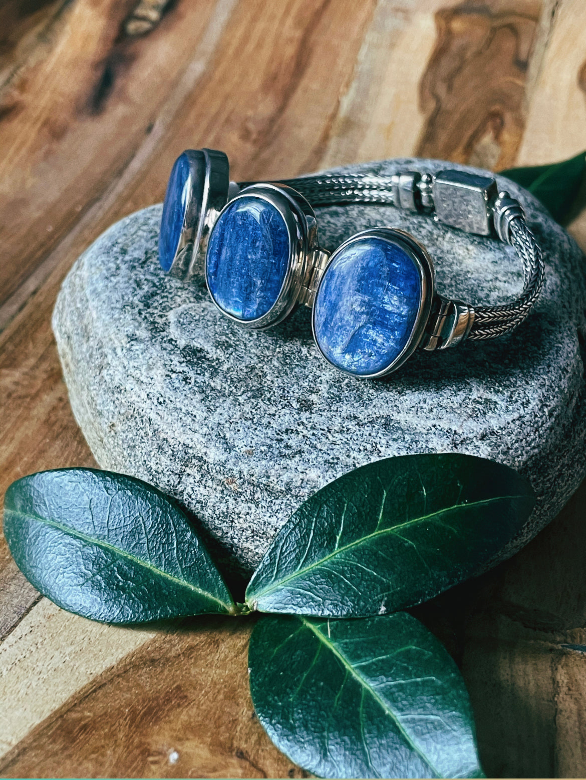 Three Stone Kyanite Bracelet