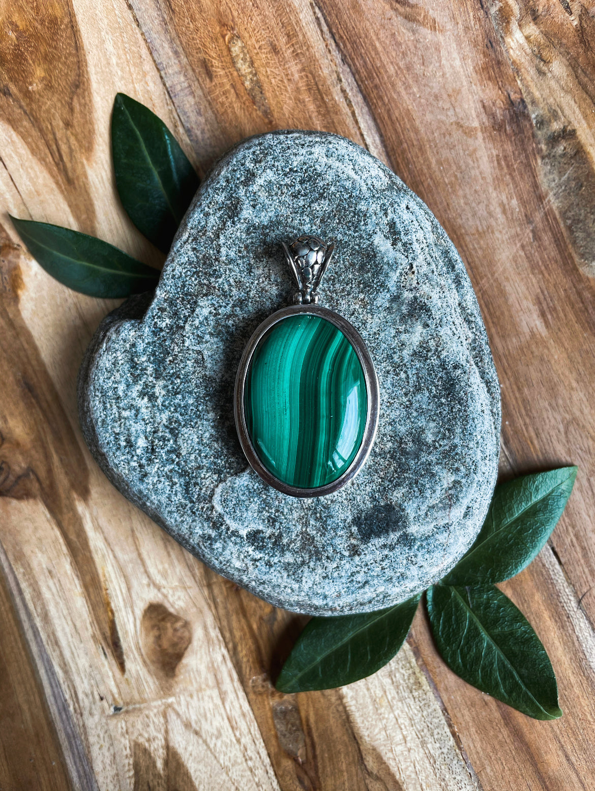 Heart Chakra Malachite Pendant