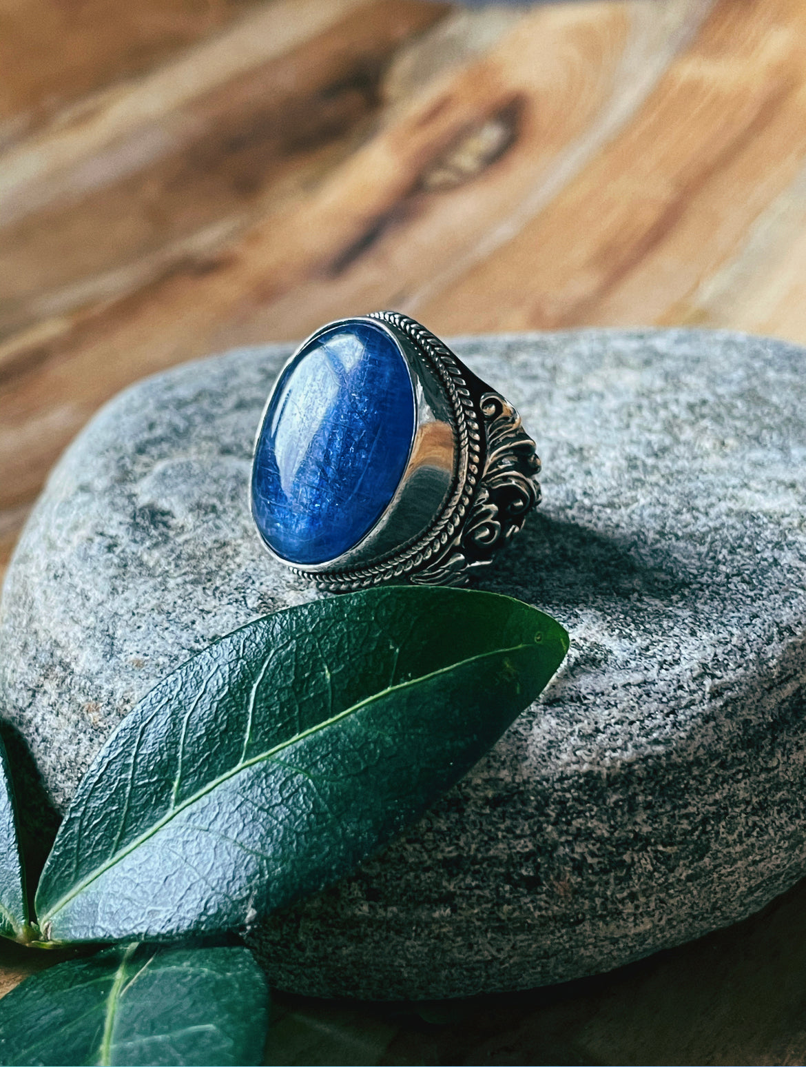 Ancestor Channeller Blue Kyanite Ring (size 6)