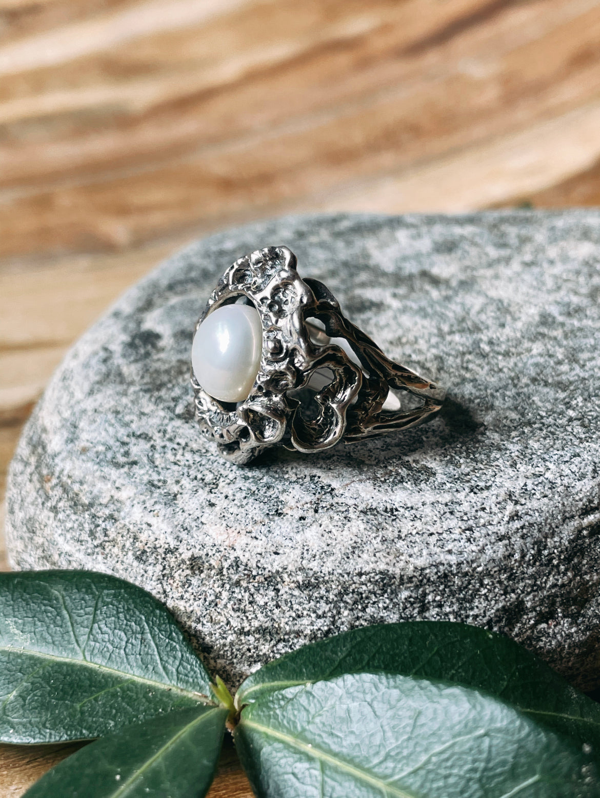 Intricate Pearl Ring