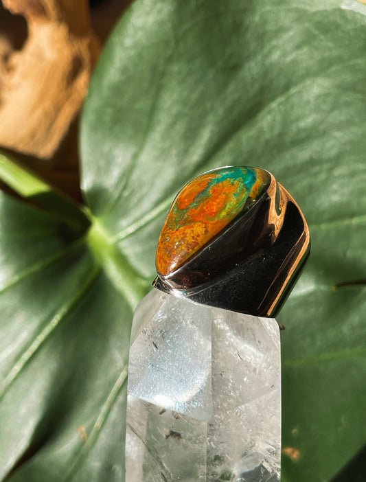 Earth Mother Peruvian Opal Ring (size 8)