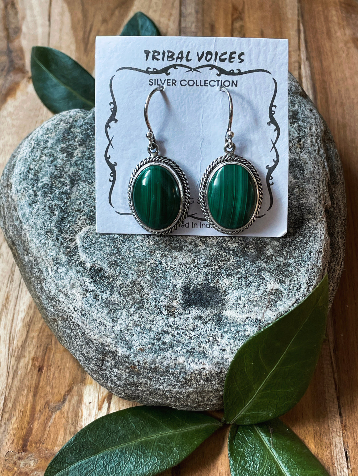 Malachite Dangle Earrings