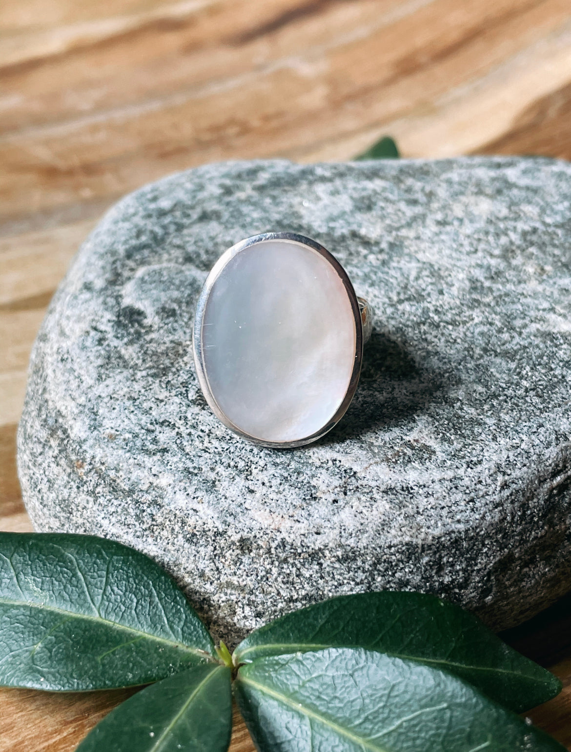 Mother of Pearl Ring- Ocean Tide