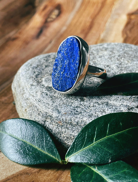 Rough Rivers Lapis Ring (size 7.5)