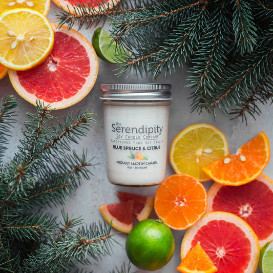 Blue Spruce & Citrus Serendipity Candle