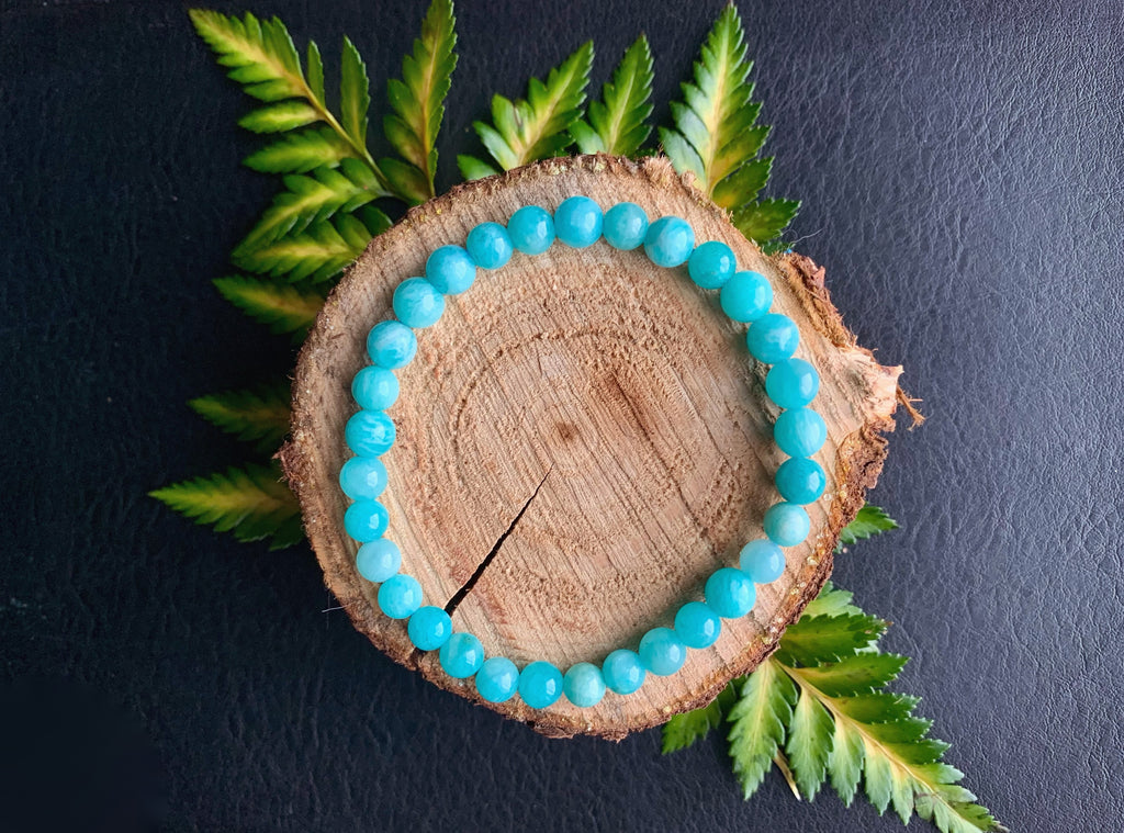 Amazonite Knotted Leather Bracelet, Blue Casual Bracelet, Multi Color Beaded  Bracelet - Etsy